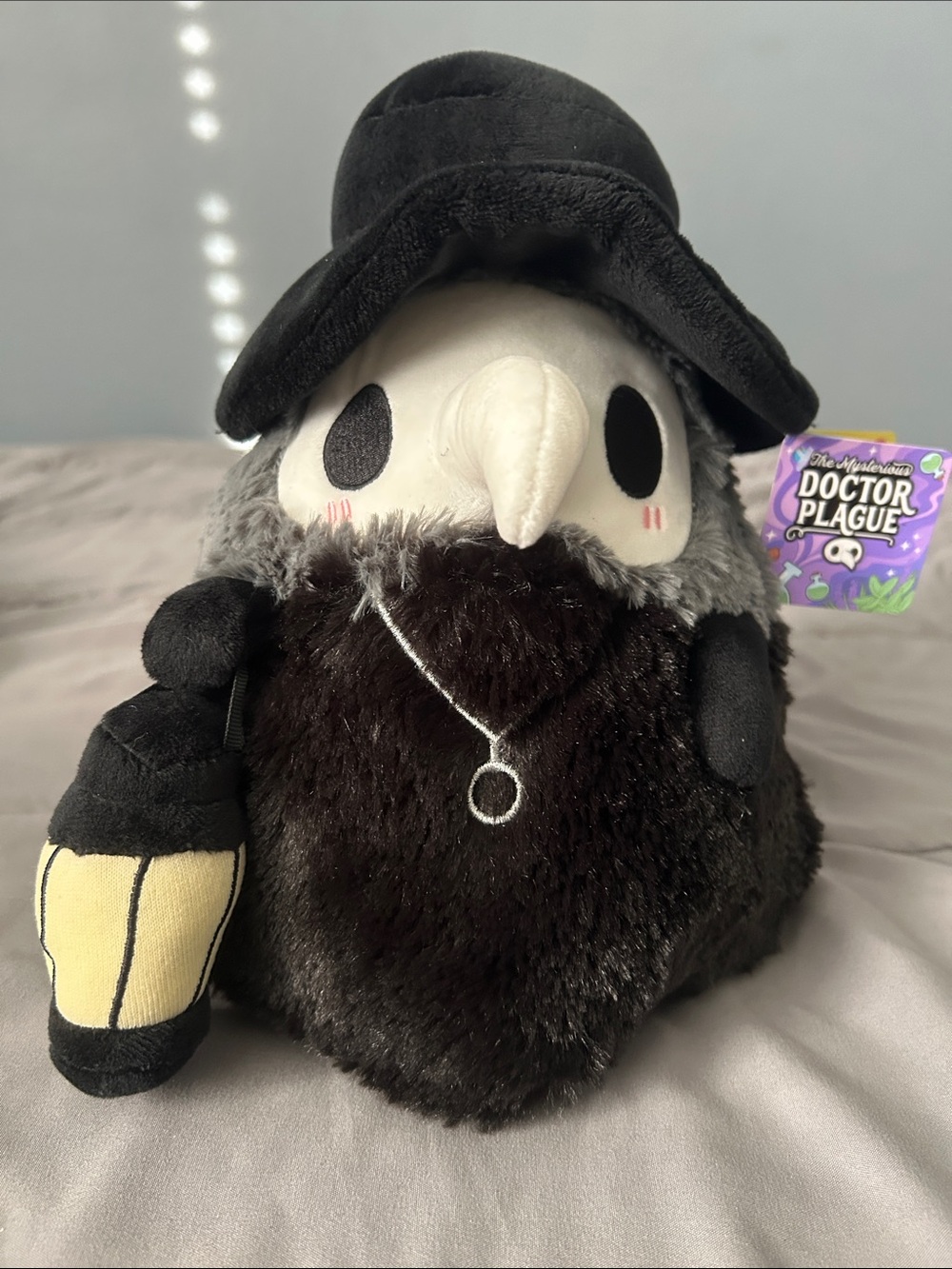 Doctor Plague Plush Toy - Black, Gray, White - Cute Small Pets Plush